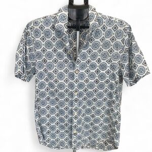 Men's Blue Patterned Shirt